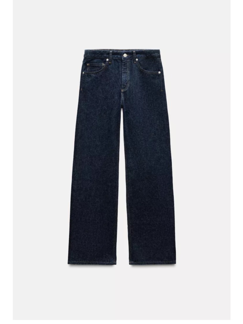 Zara Slouchy TRF Mid-rise Wide Leg Jeans (Wool effect fabric)